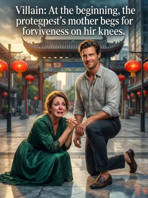 Villain: At the beginning, the protagonist's mother begs for forgiveness on her knees cover