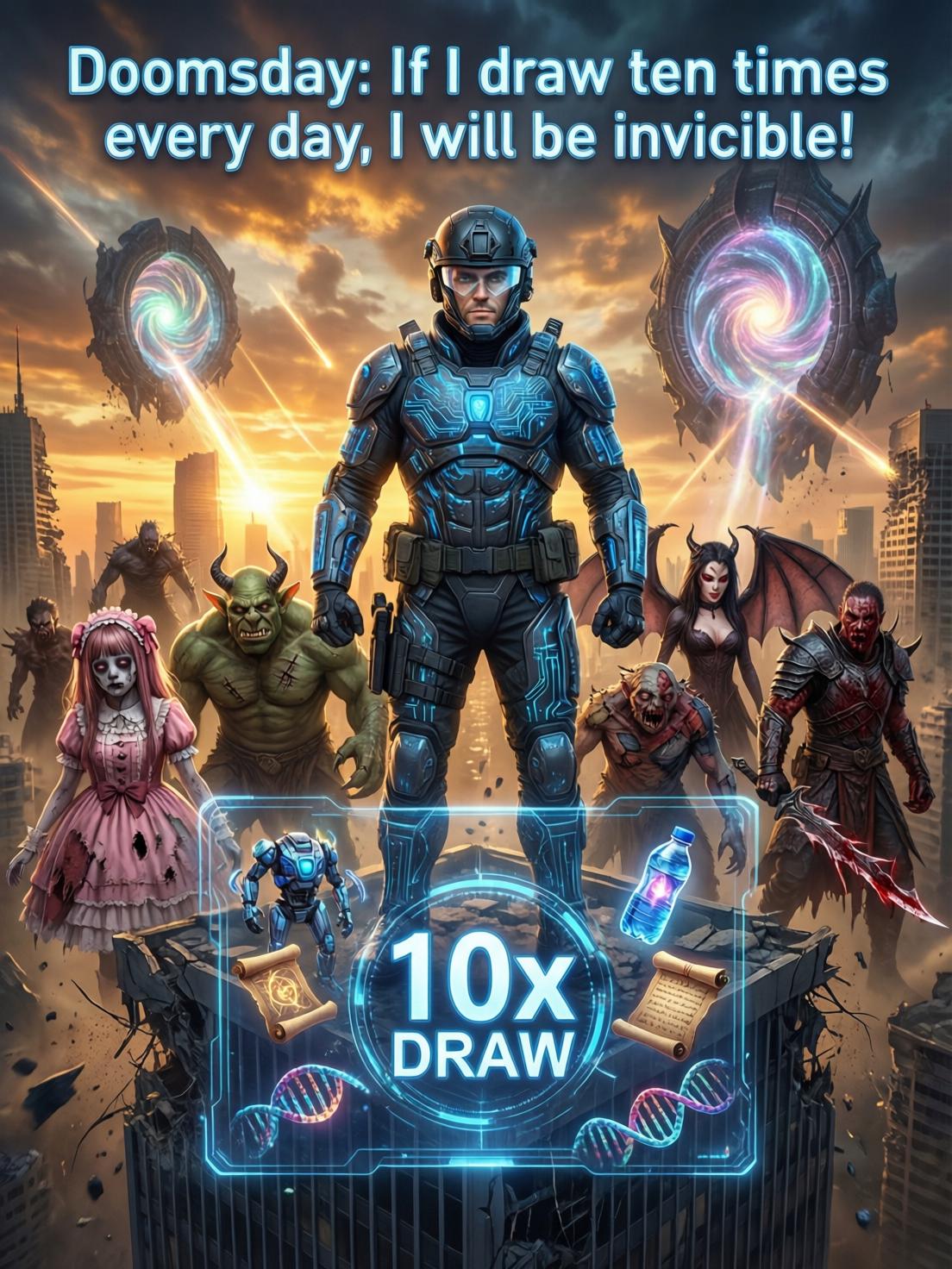 Doomsday: If I draw ten times every day, I will be invincible! cover