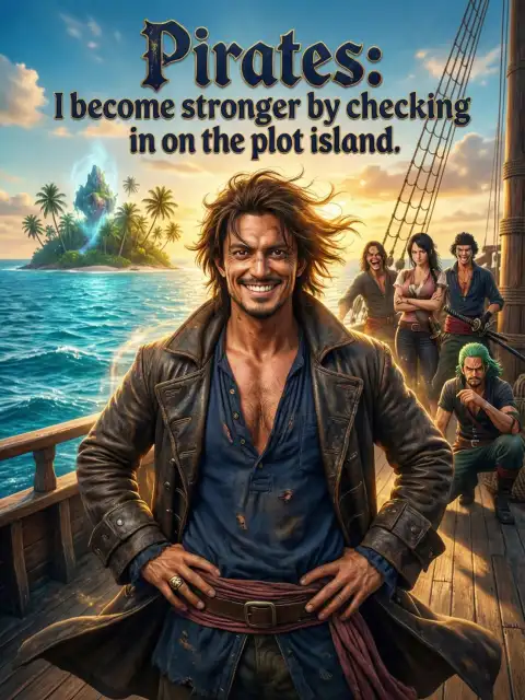 Pirates: I become stronger by checking in on the plot island cover