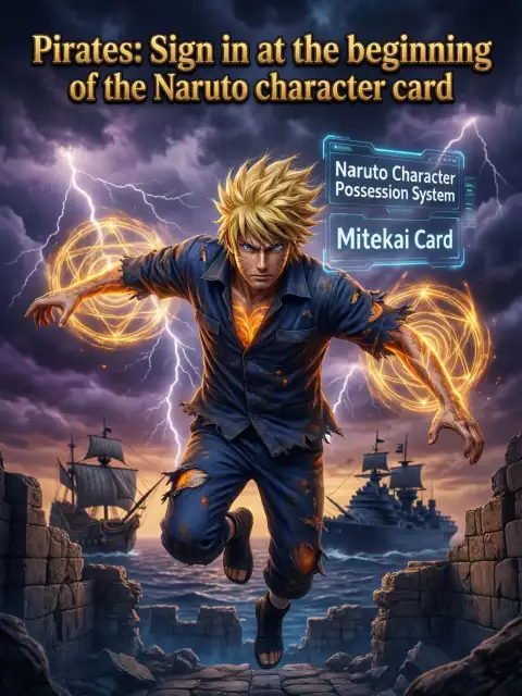 Pirates: Sign in at the beginning of the Naruto character card cover
