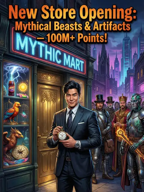New store opening: mythical beasts and artifacts, more than 100 million points cover