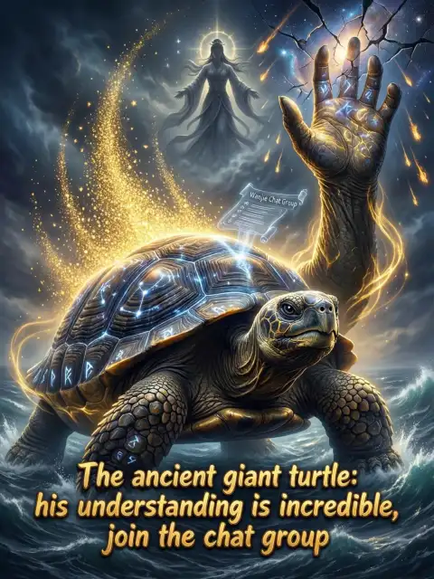 The ancient giant turtle: his understanding is incredible, join the chat group cover