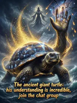 The ancient giant turtle: his understanding is incredible, join the chat group cover