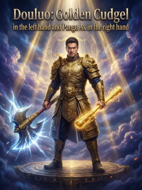 Douluo: Golden Cudgel in the left hand and Pangu Ax in the right hand cover