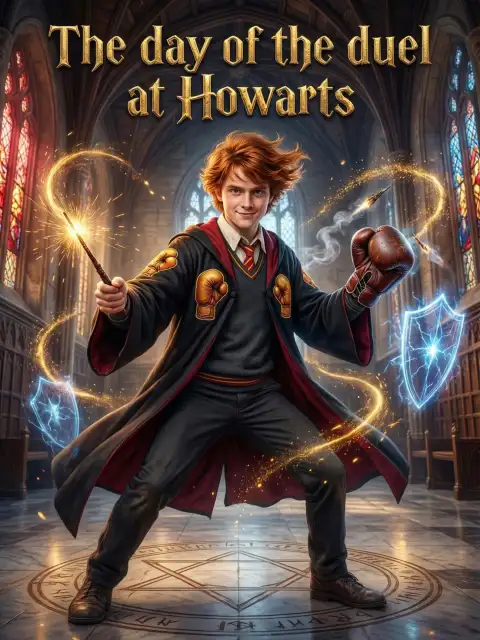 The day of the duel at Hogwarts cover