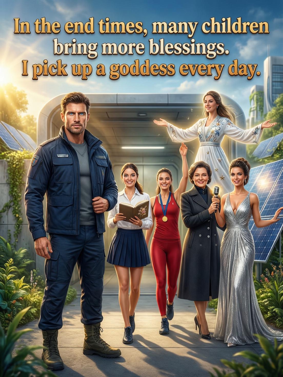 In the end times, many children bring more blessings. I pick up a goddess every day. cover