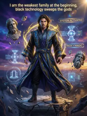 I am the weakest family at the beginning, black technology sweeps the gods cover