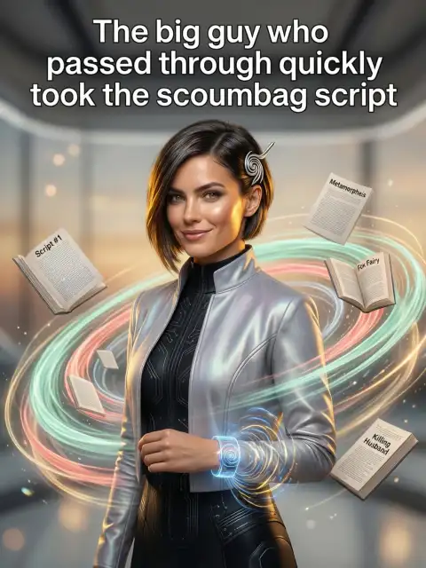 The big guy who passed through quickly took the scumbag script cover