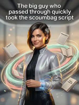 The big guy who passed through quickly took the scumbag script cover