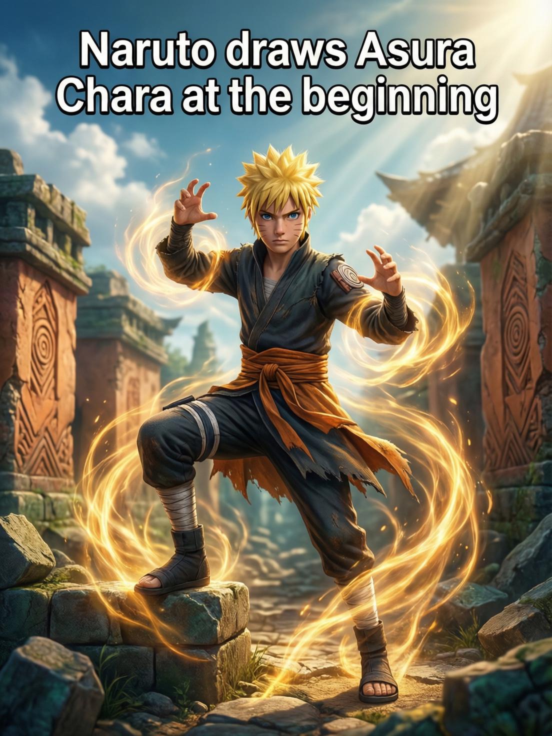 Naruto draws Asura Chakra at the beginning cover