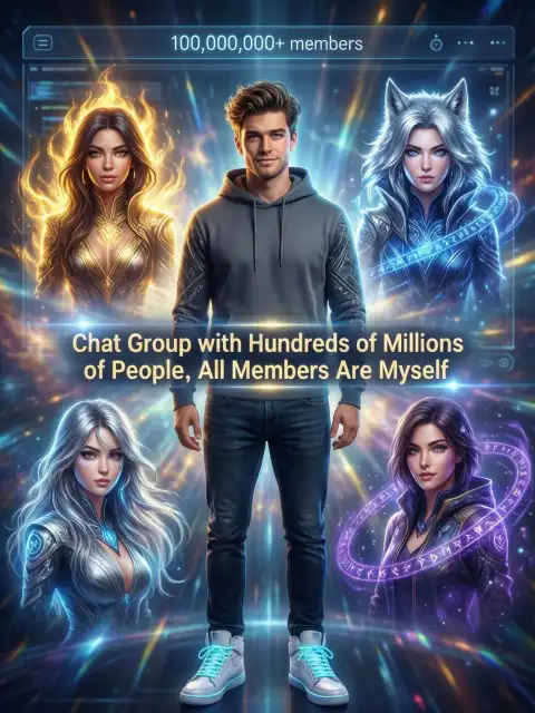 Chat group with hundreds of millions of people, all members are myself cover