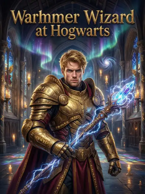 Warhammer wizard at Hogwarts cover