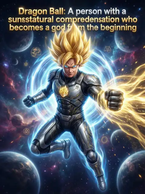 Dragon Ball: A person with a supernatural comprehension who becomes a god from the beginning cover