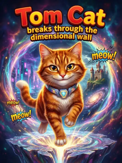 Tom Cat breaks through the dimensional wall cover