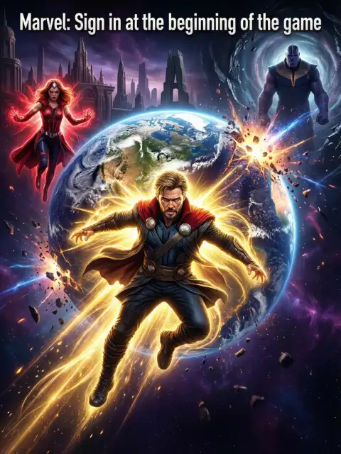 Marvel: Sign in at the beginning of the game cover