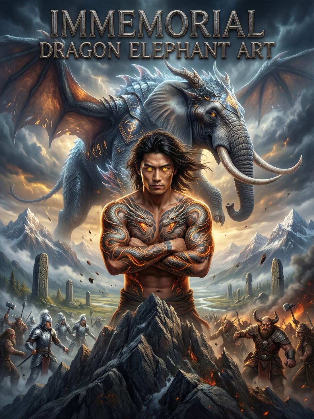 Immemorial Dragon Elephant Art cover