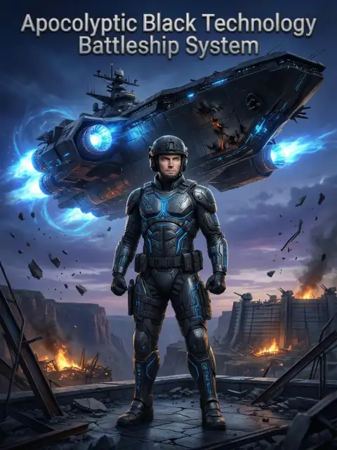 Apocalyptic black technology battleship system cover