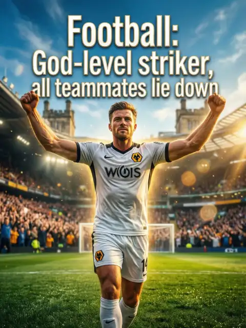 Football: God-level striker, all teammates lie down cover