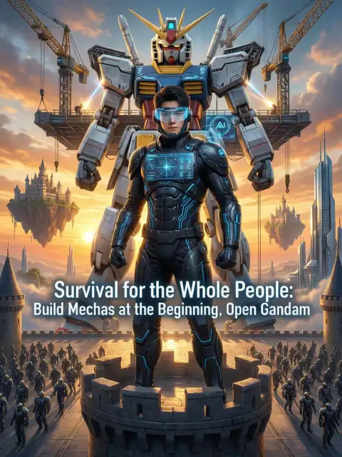 Survival for the whole people: build mechas at the beginning, open Gundam cover