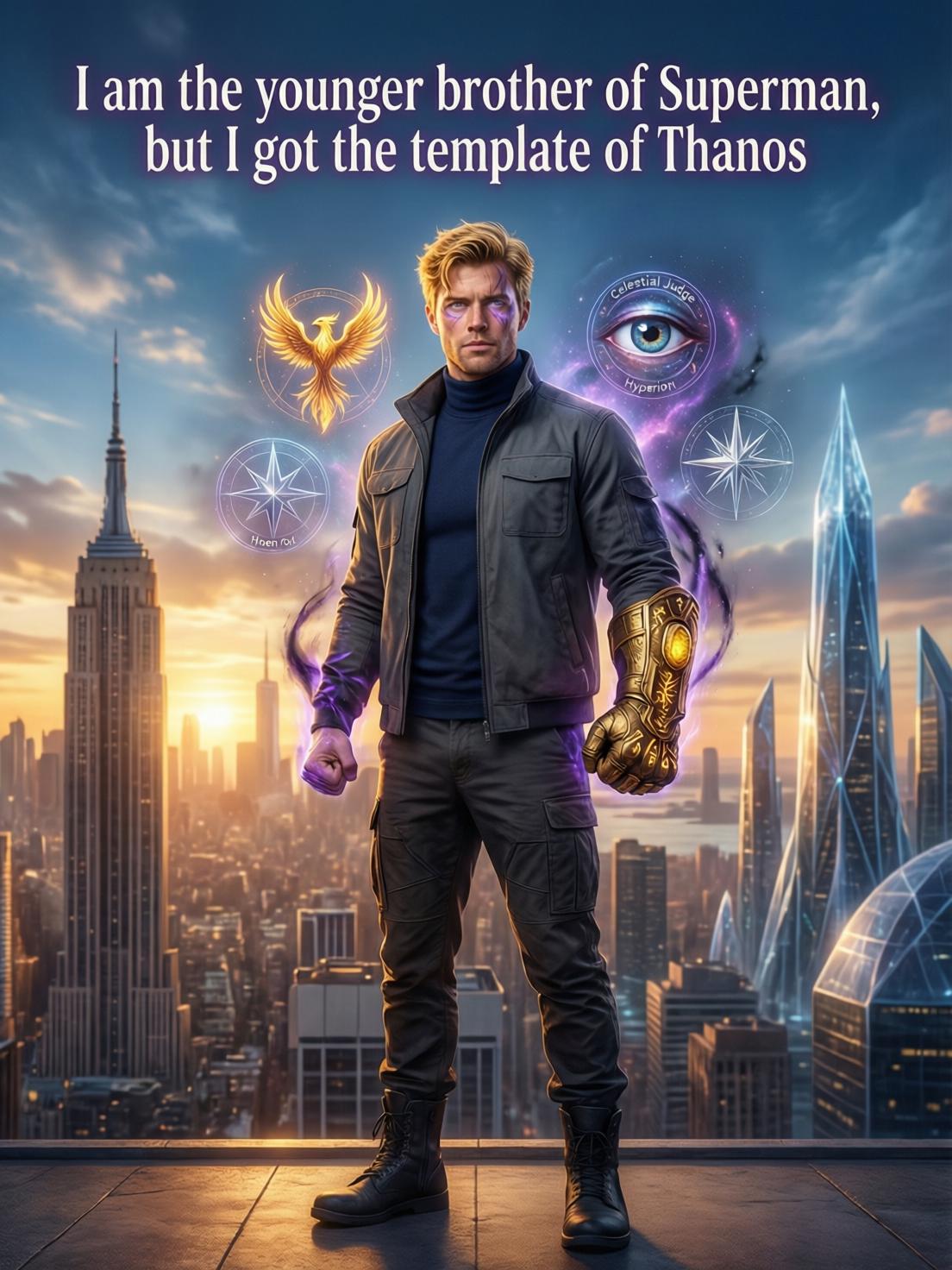 I am the younger brother of Superman, but I got the template of Thanos cover