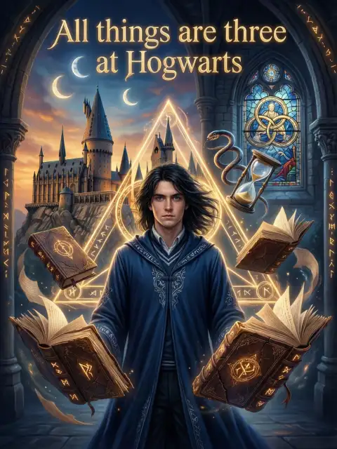 All things are three at Hogwarts cover