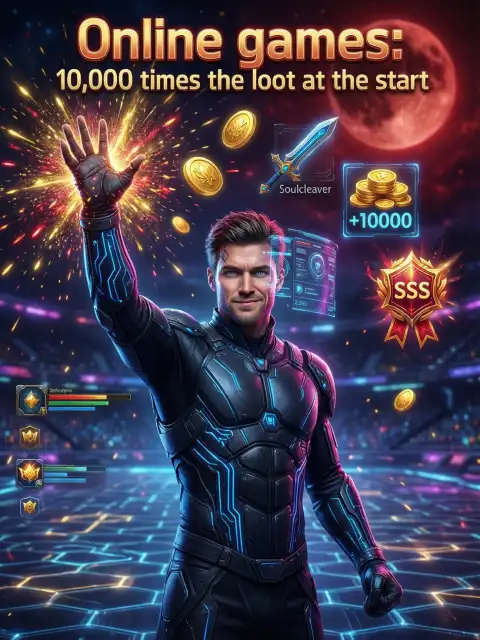 Online games: 10,000 times the loot at the start cover