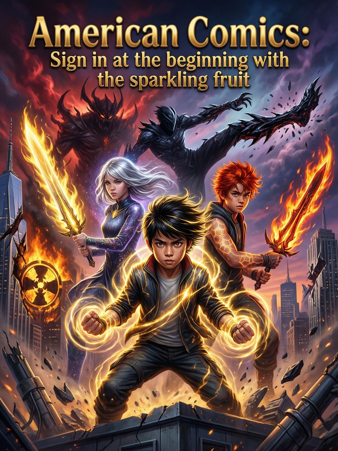 American Comics: Sign in at the beginning with the sparkling fruit cover