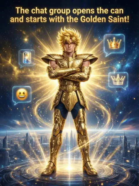 The chat group opens the can and starts with the Golden Saint! cover
