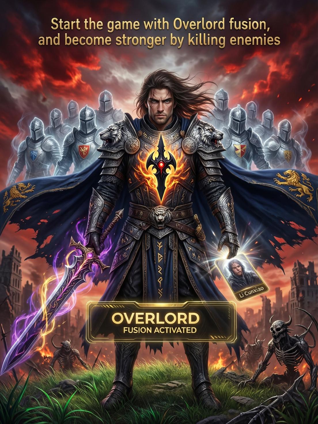 Start the game with Overlord fusion, and become stronger by killing enemies cover