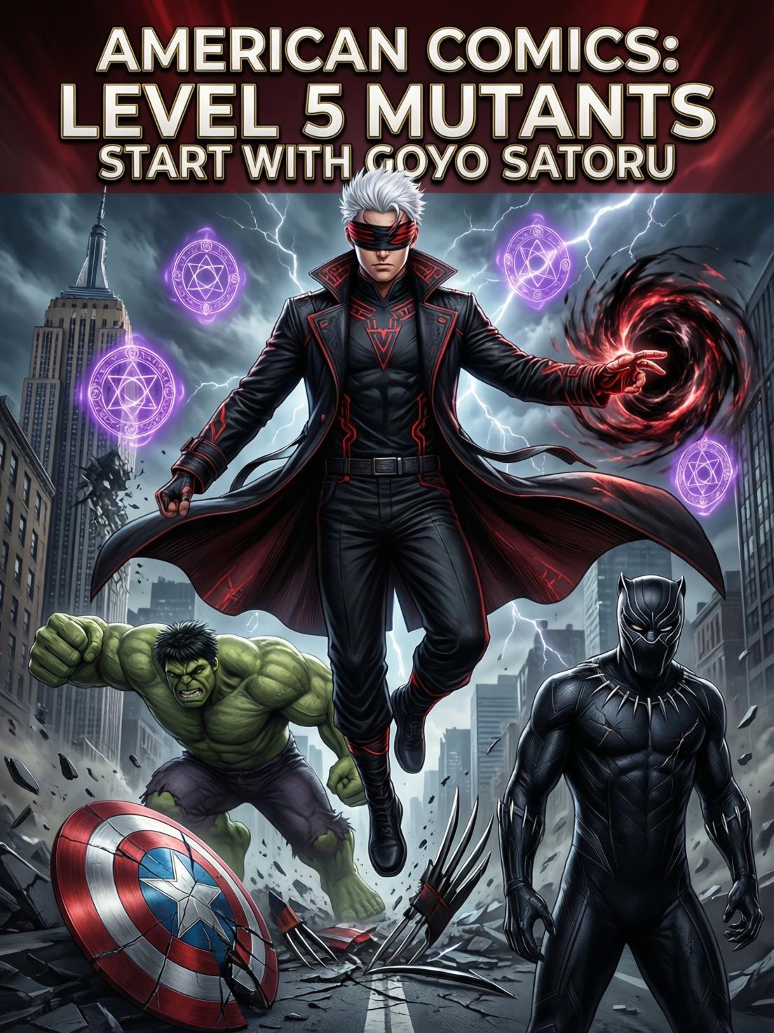 American comics: Level 5 mutants start with Gojo Satoru cover