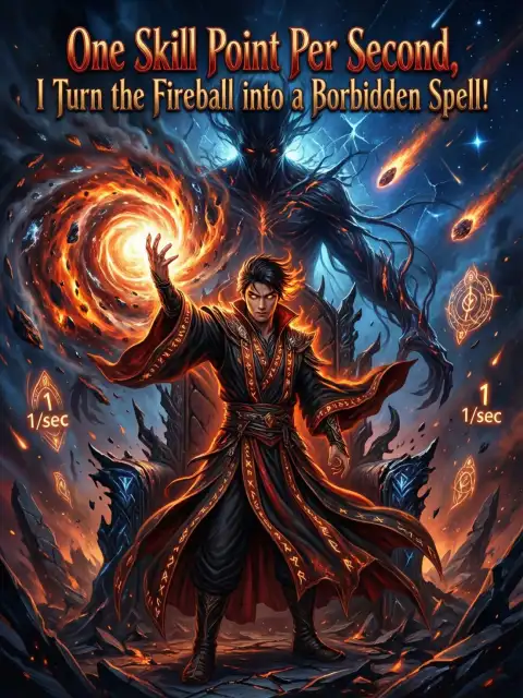 One skill point per second, I turn the fireball into a forbidden spell cover