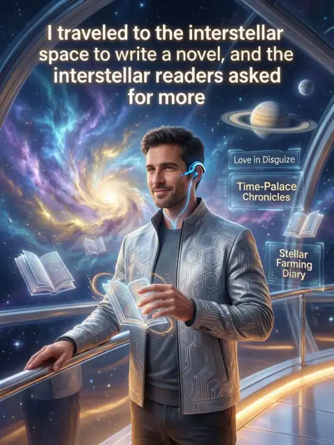 I traveled to the interstellar space to write a novel, and the interstellar readers asked for more u cover
