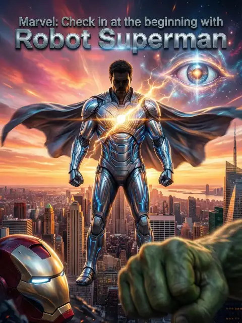 Marvel: Check in at the beginning with Robot Superman cover