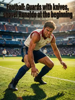Football: Guards with knives, shovel Ronaldo at the beginning cover