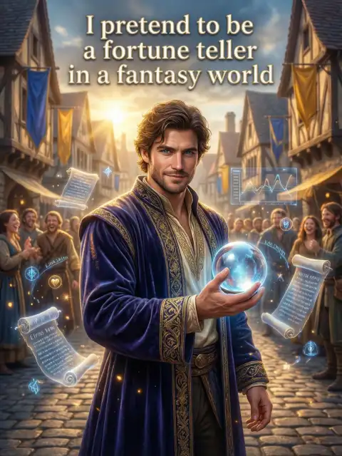 I pretend to be a fortune teller in a fantasy world cover