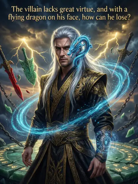 The villain lacks great virtue, and with a flying dragon on his face, how can he lose? cover