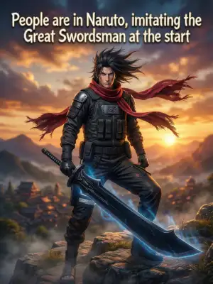 People are in Naruto, imitating the Great Swordsman at the start cover