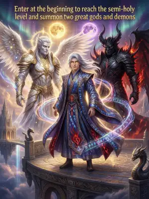 Enter at the beginning to reach the semi-holy level and summon two great gods and demons cover