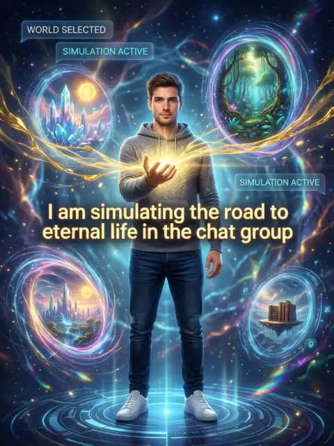 I am simulating the road to eternal life in the chat group cover