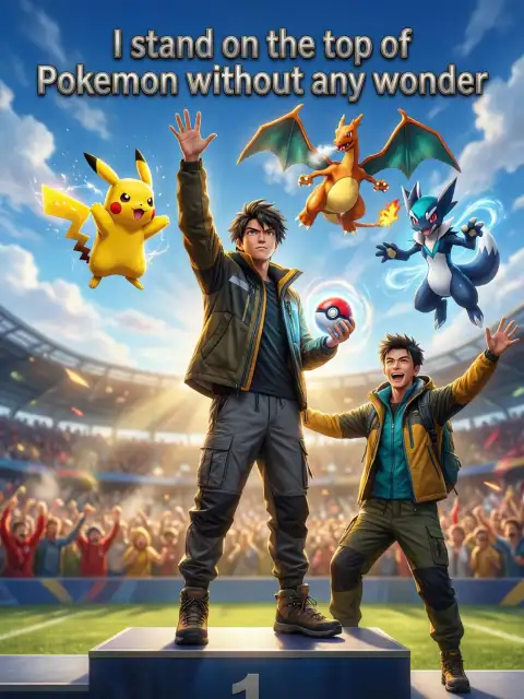 I stand on the top of Pokémon without any wonder cover