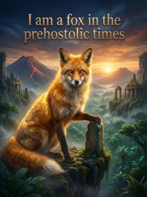 I am a fox in the prehistoric times cover