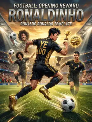 Football: Opening Reward Ronaldinho Ronaldo Ronaldo template cover