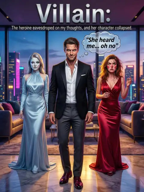 Villain: The heroine eavesdropped on my thoughts, and her character collapsed. cover