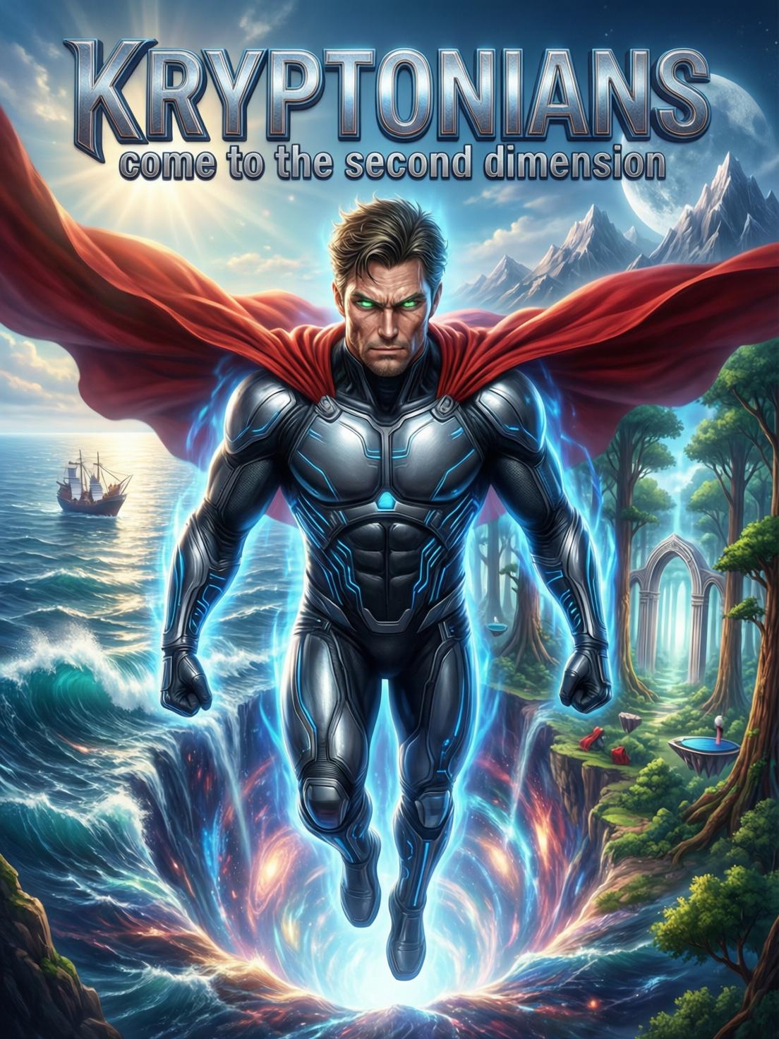 Kryptonians come to the second dimension cover