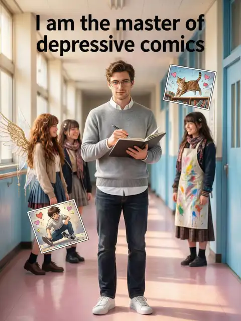 I am the master of depressive comics cover