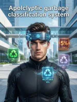 Apocalyptic garbage classification system cover