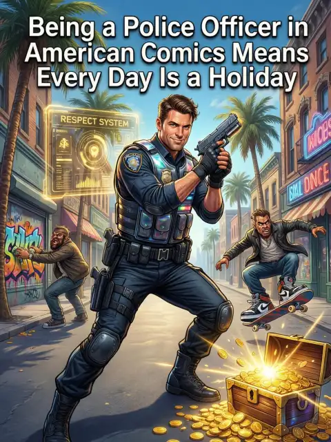 Being a police officer in American comics means every day is a holiday cover