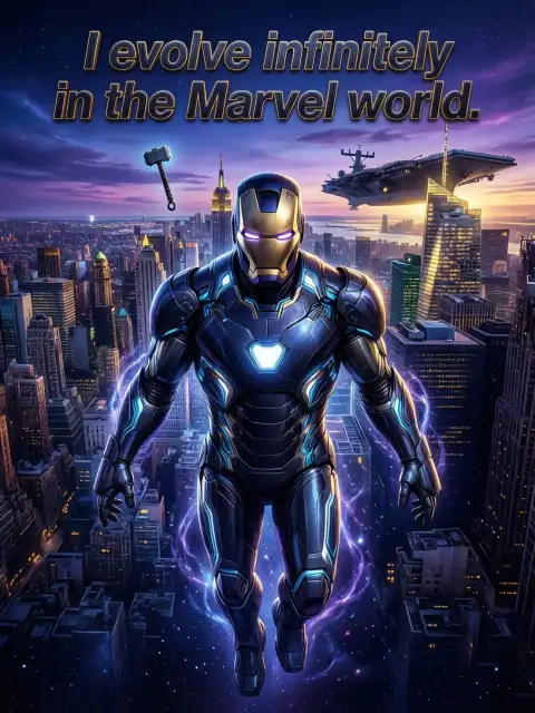 I evolve infinitely in the Marvel world. cover