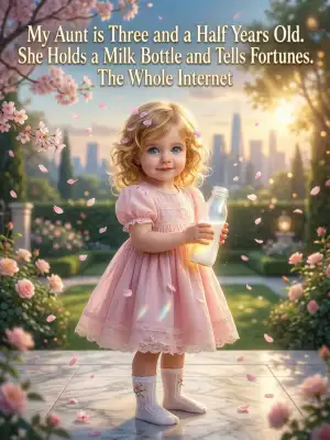 My Aunt is Three and a Half Years Old. She Holds a Milk Bottle and Tells Fortunes. the Whole Interne cover