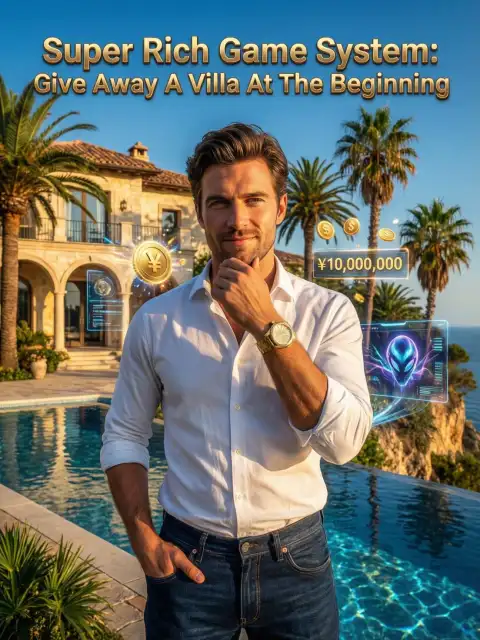 Super Rich Game System: Give Away A Villa At The Beginning cover